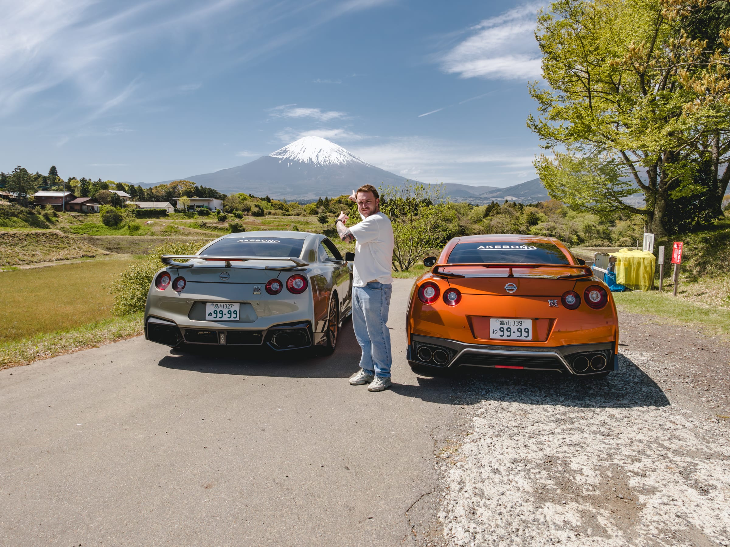 On location — host & fleet at Fuji